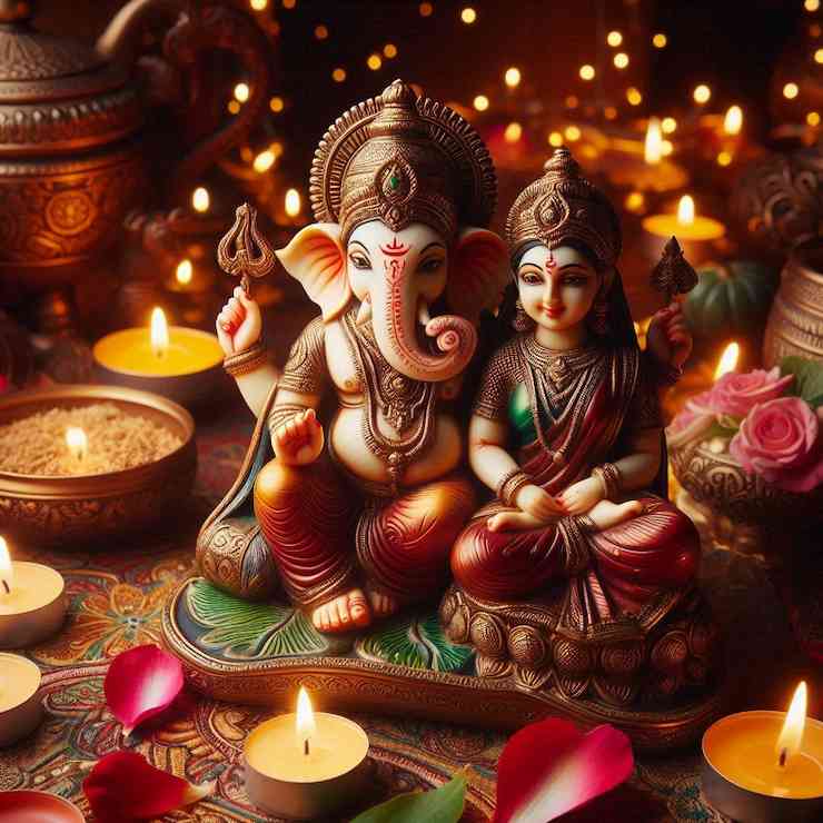 deepawali lakshmi ganesha